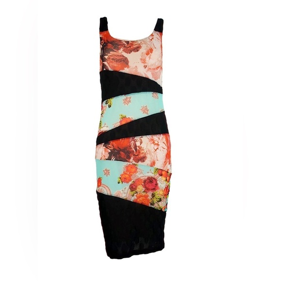 Vintage JEAN PAUL GAULTIERSOLEIL PATCHWORKPRINT FUZZIDRESS